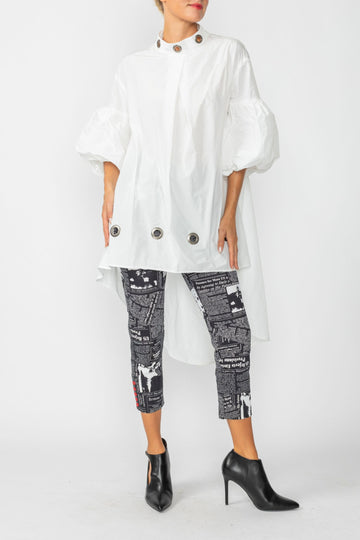 White Eyelet Tunic Top